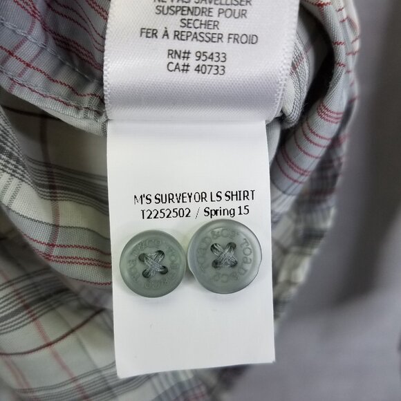 Toad & Co Surveyor Shirt Men's S Grey Plaid Button Up Camp Sleeve Outdoor Hike - Picture 11 of 16